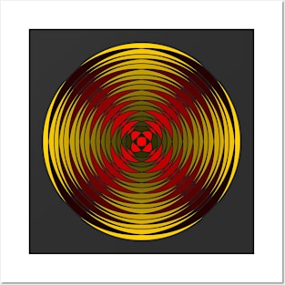 Fuzzy Circular Logic Yellow 2 Posters and Art